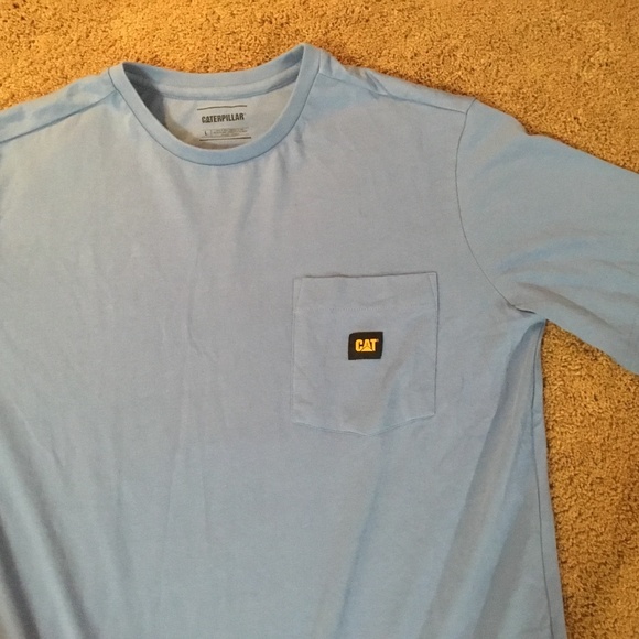 NEW! Blue Caterpillar Pocket T-Shirt - Picture 3 of 4